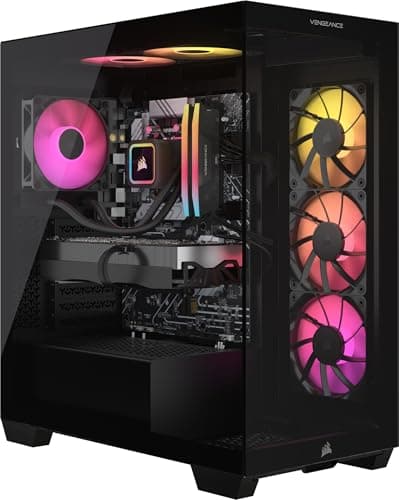Corsair Vengeance a7500 Gaming PC – Liquid Cooled AMD Ryzen 5 9600X CPU – NVIDIA GeForce RTX 4060 GPU – 32GB Vengeance RGB DDR5 Memory – 1TB M.2 SSD – Black