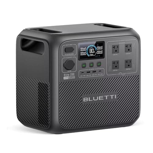 BLUETTI Solar Generator Elite 200 V2, 2073.6Wh LFP Battery Backup w/ 4 2600W AC Outlets (3900W Power Lifting), 17-Year Lifespan, Portable Power Station for Camping, Off-grid