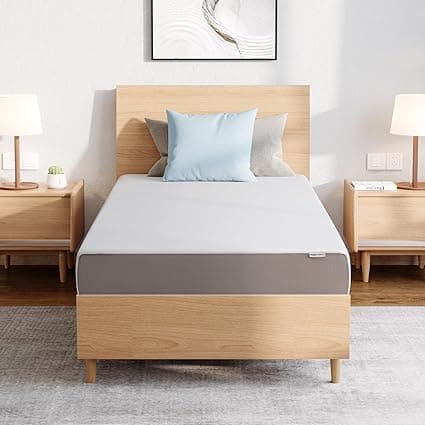 Amazon Basics Memory Foam Mattress, Medium Firm, 8 Inch, Twin, White/Grey